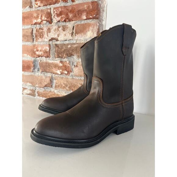 Bonanza 10 Inch Steel Toe Leather Work Boots Men’s US 8.5 EU 41.5 - Picture 1 of 9